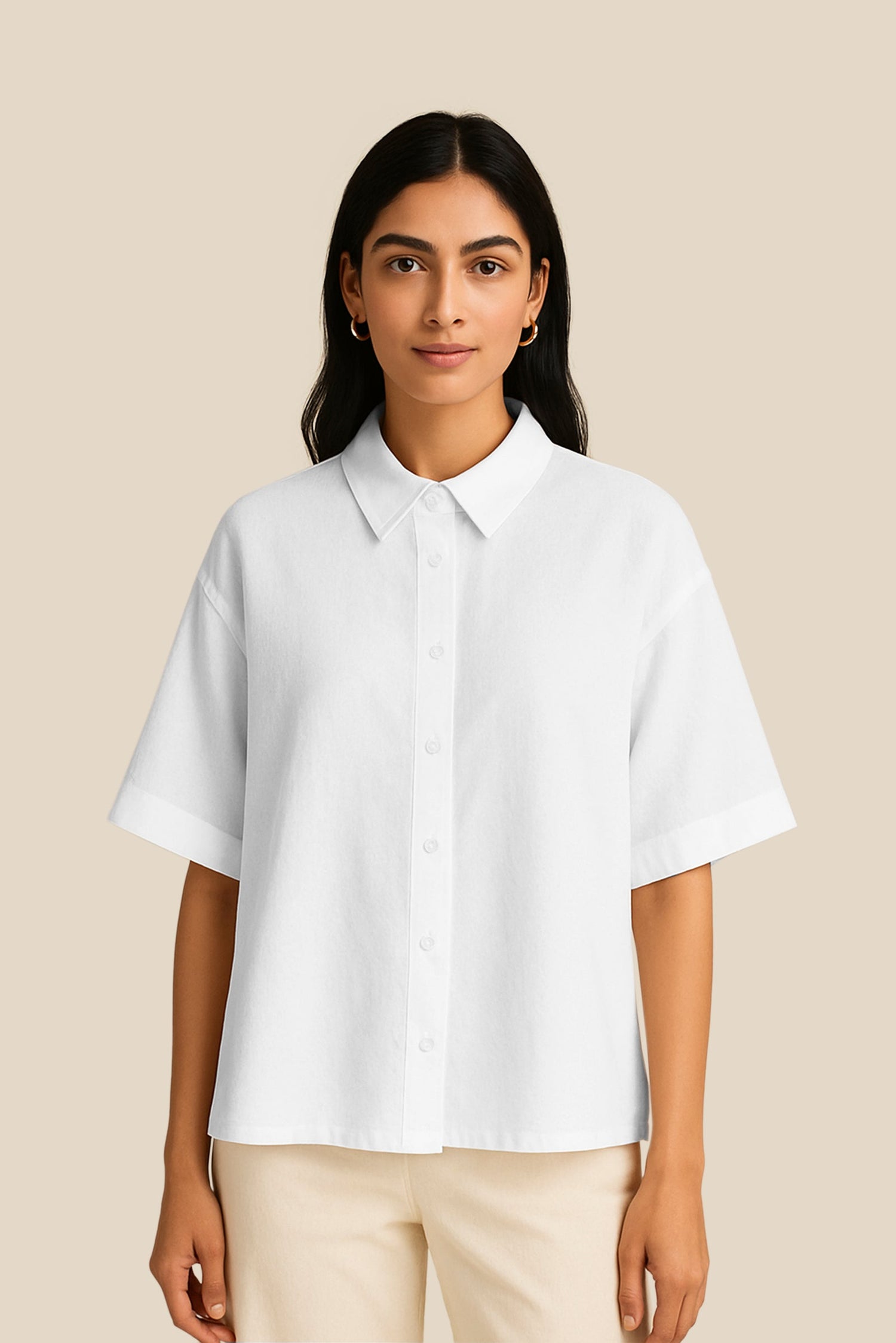 White Linen Luxe Oversized Shirt kevincollin.com