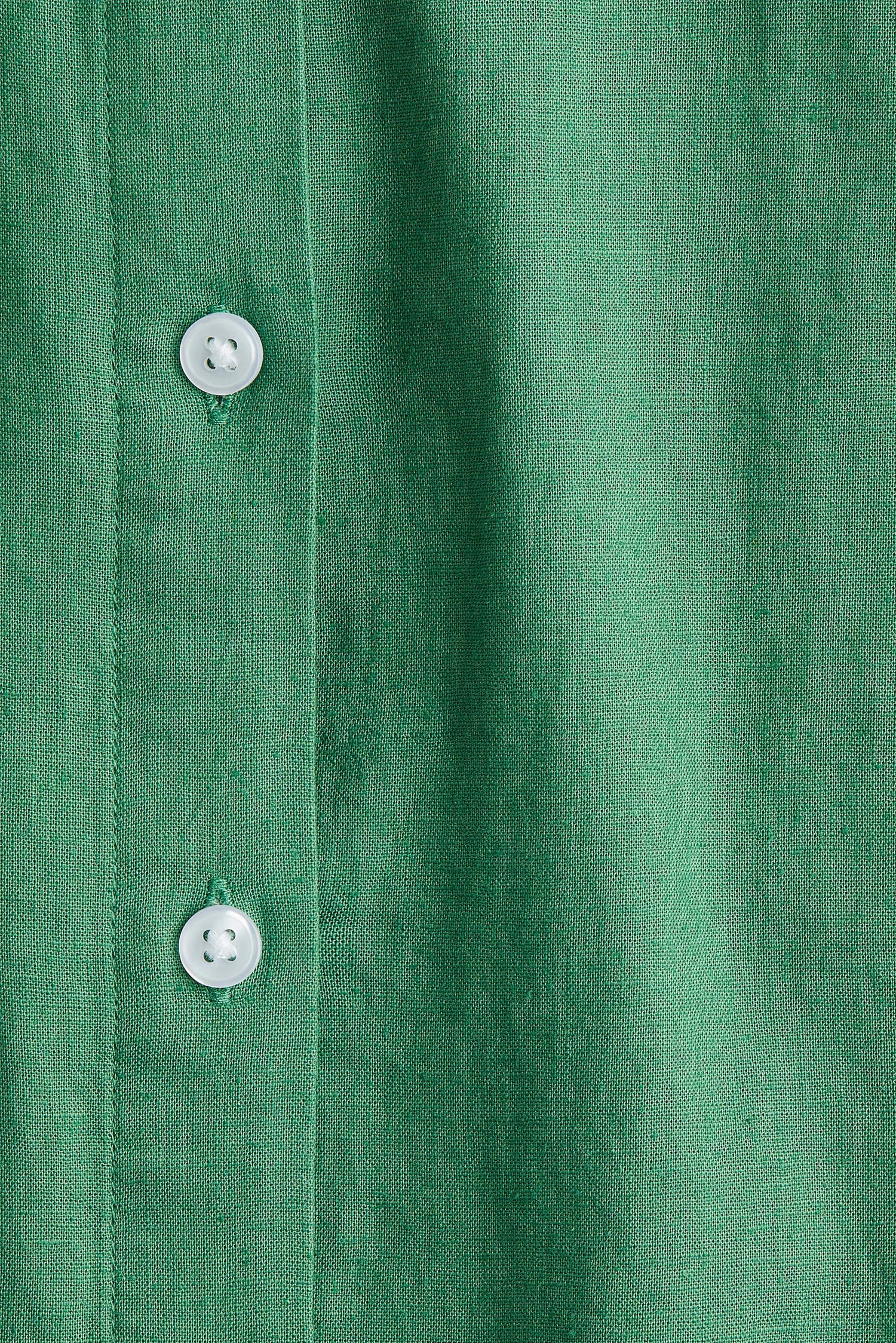 Forest Green Linen Luxe Oversized Shirt kevincollin.com
