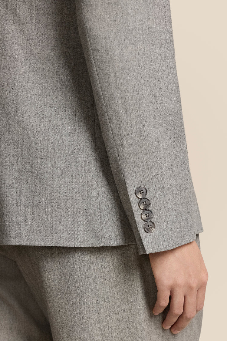 Cotton Blend Tailored Flannel Blazer kevincollin.com