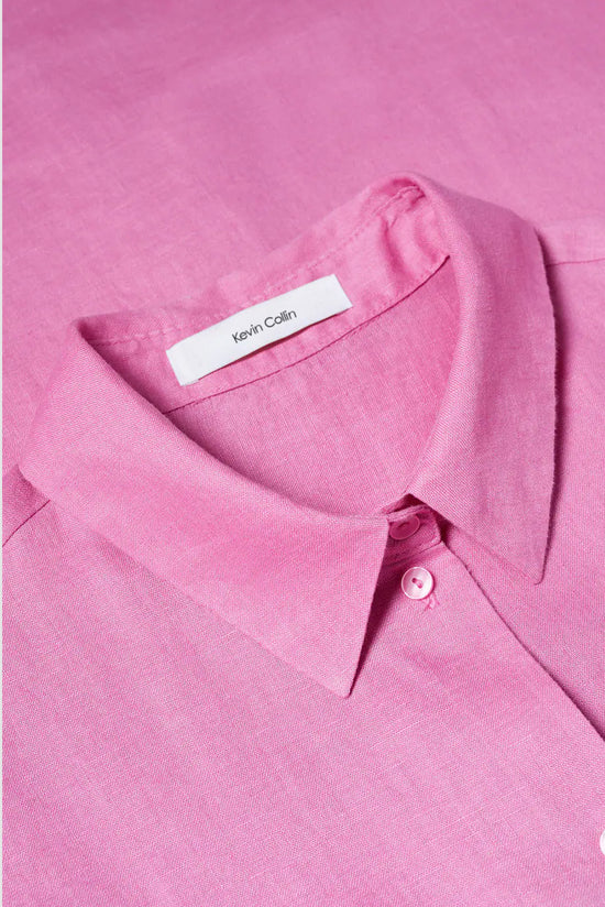 Pink Linen Shirt kevincollin.com