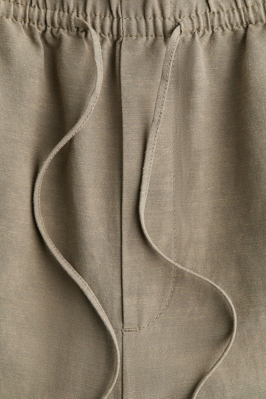 Rust Linen Wide Leg Trouser kevincollin.com