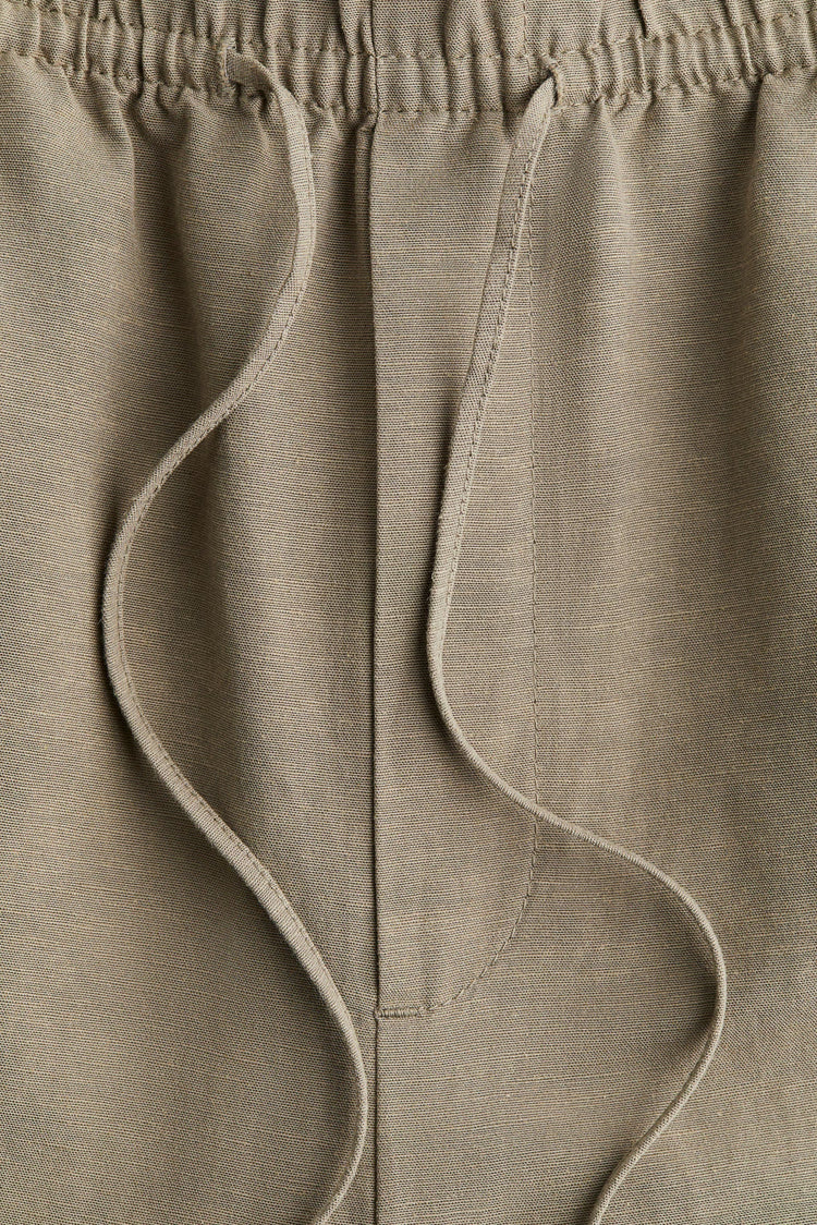 Rust Linen Wide Leg Trouser kevincollin.com