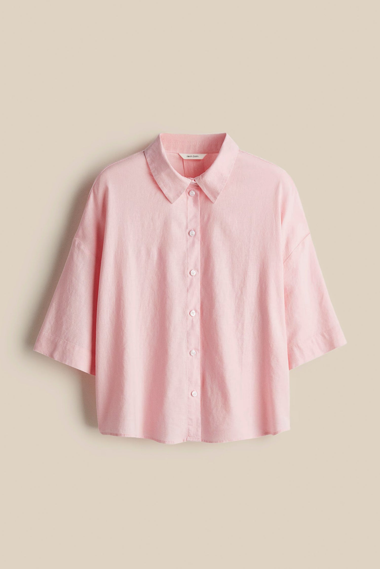 Blue Linen Luxe Oversized Shirt kevincollin.com