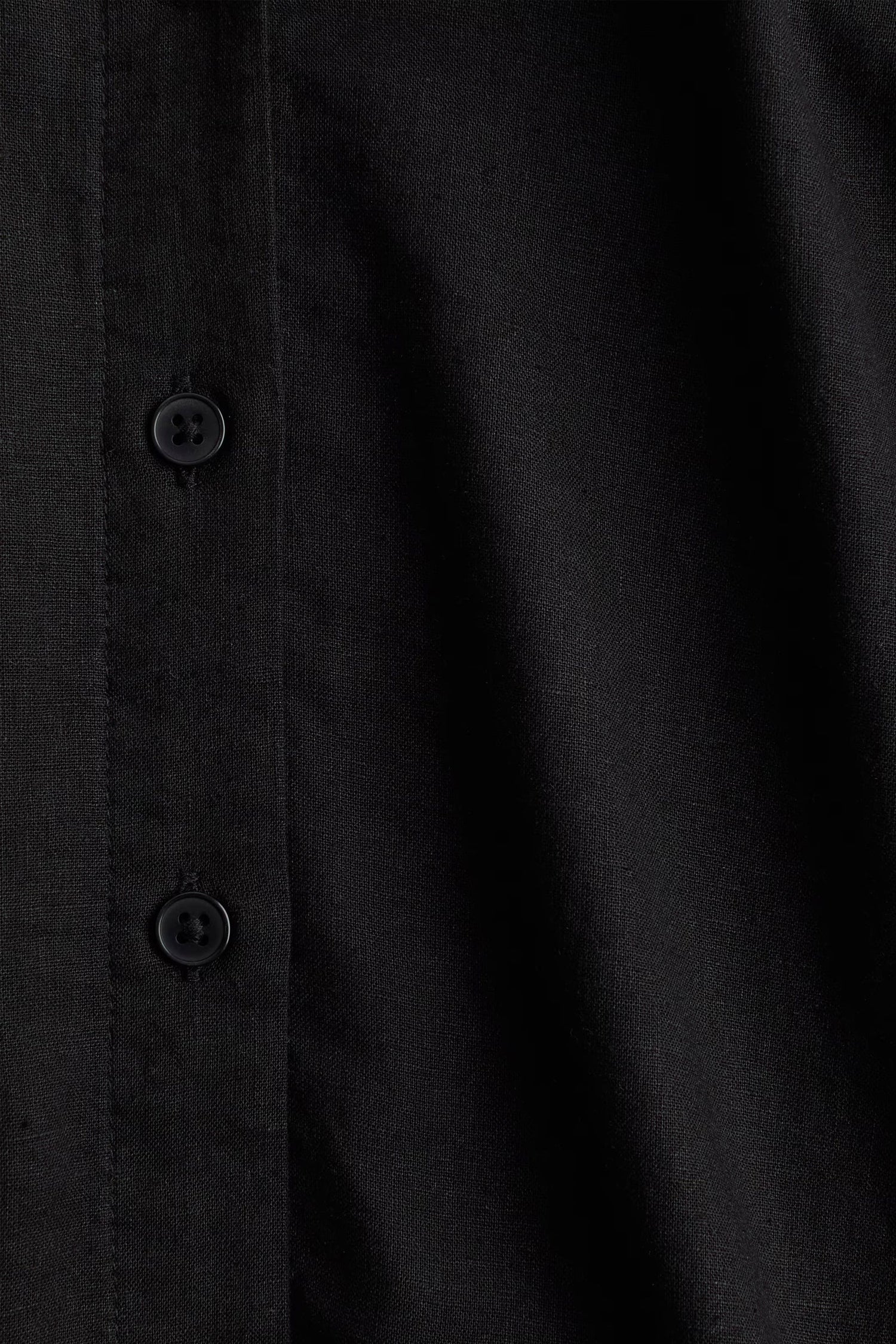 Black Linen Luxe Oversized Shirt kevincollin.com