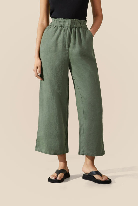 Linen Ruffle Trousers kevincollin.com
