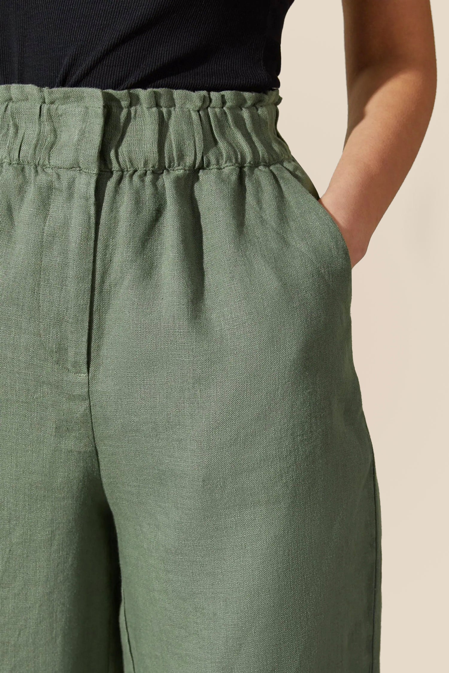 Linen Ruffle Trousers kevincollin.com