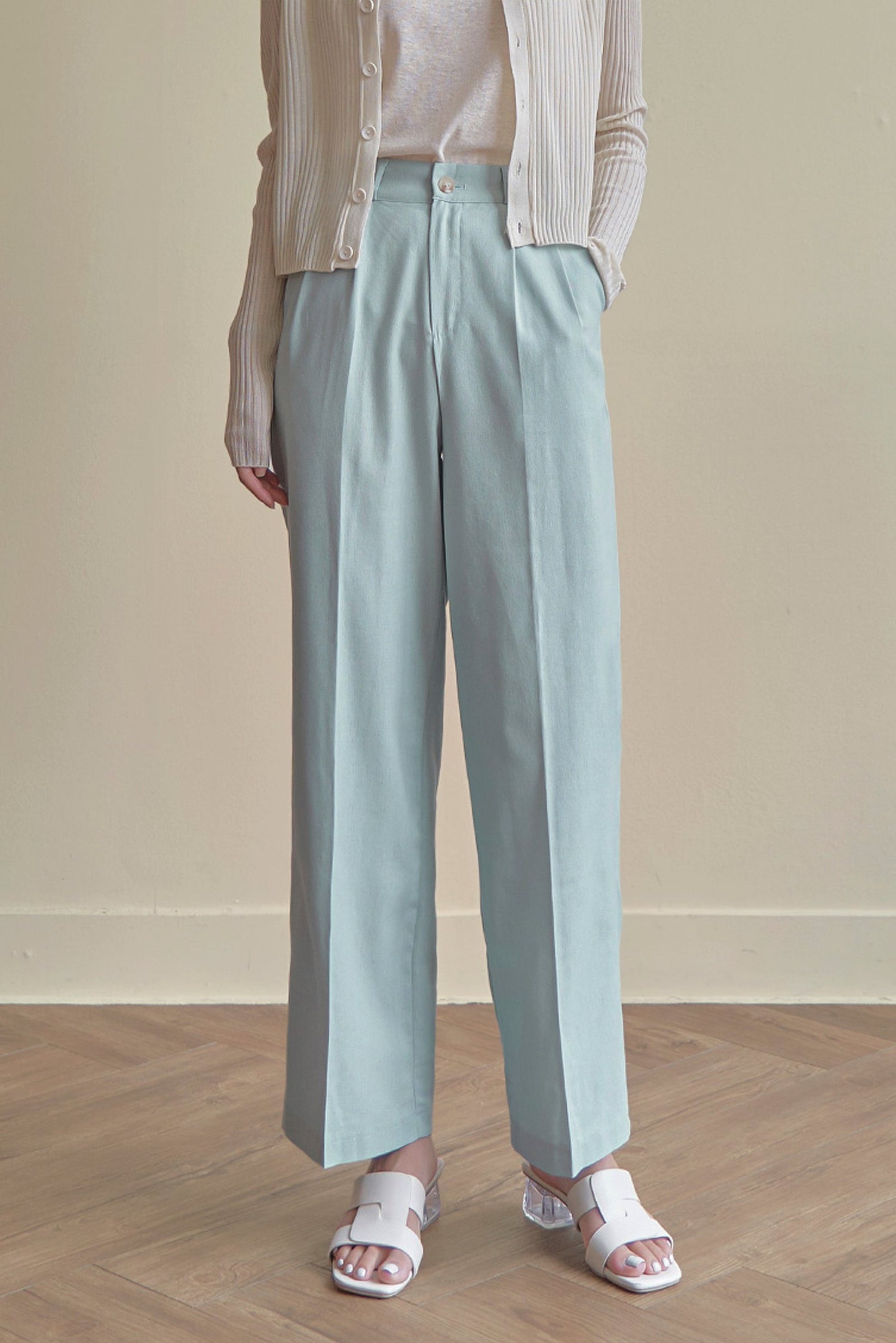 Navy Grace Straight Slacks kevincollin.com