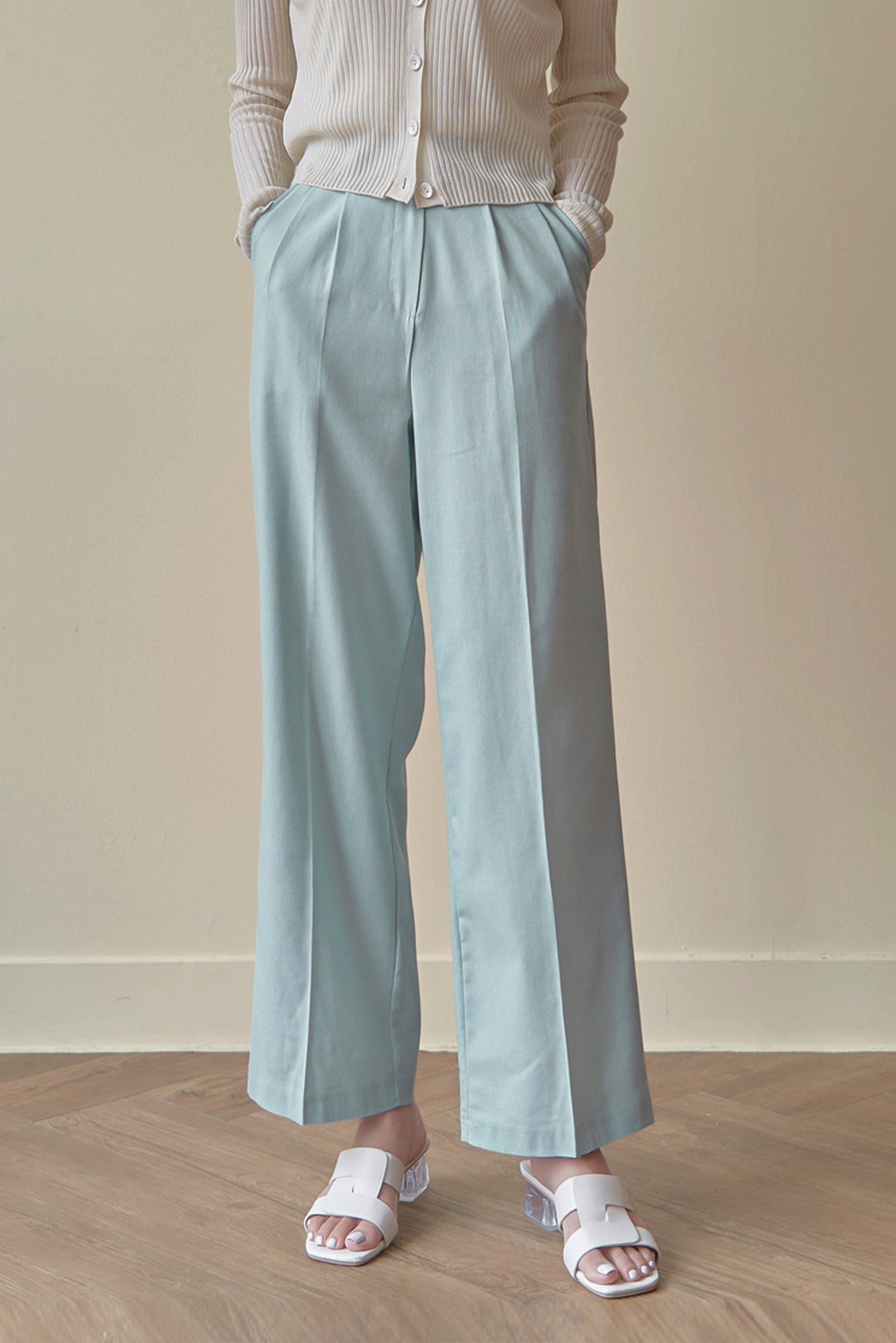 Navy Grace Straight Slacks kevincollin.com