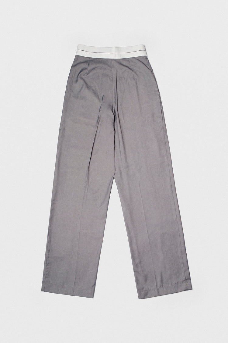 Pleated Pants with White Waistband kevincollin.com
