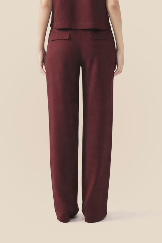 Wine Wide Leg Trouser