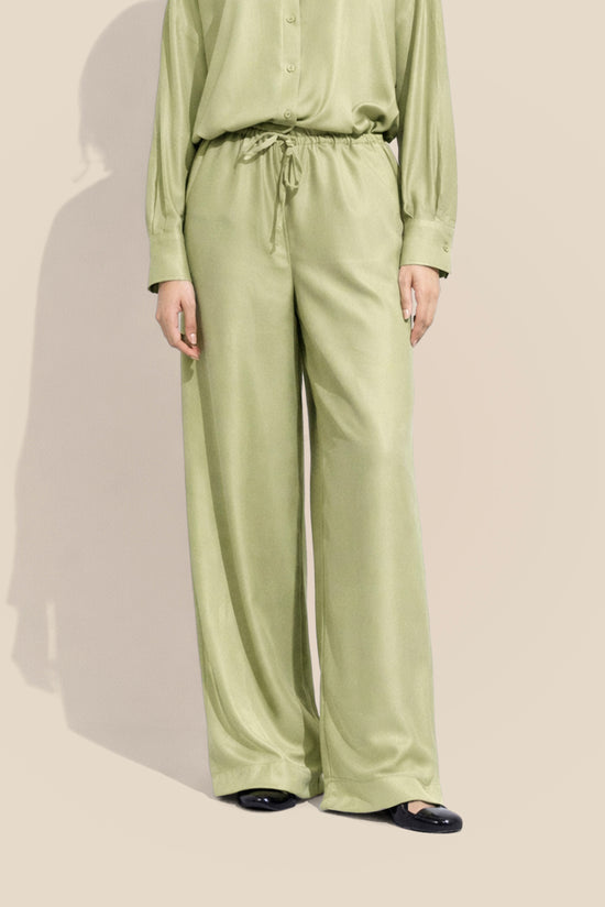 Matcha Green Wide Leg Trousers