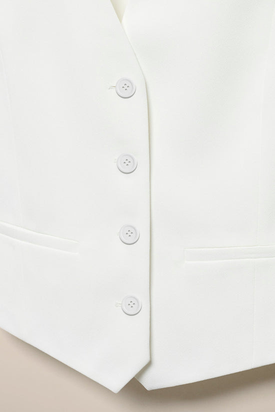 White Sleek Sleeveless Vest (Copy) kevincollin.com