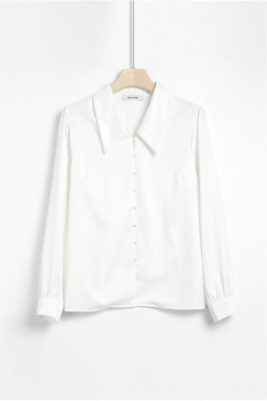 Collar Blouse In White kevincollin.com
