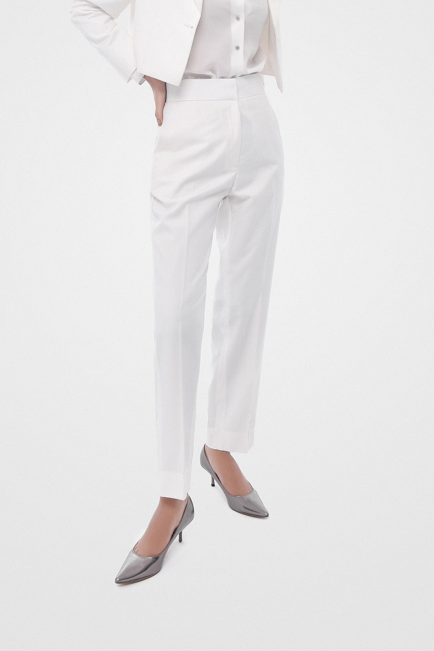 White Straight Pants kevincollin.com