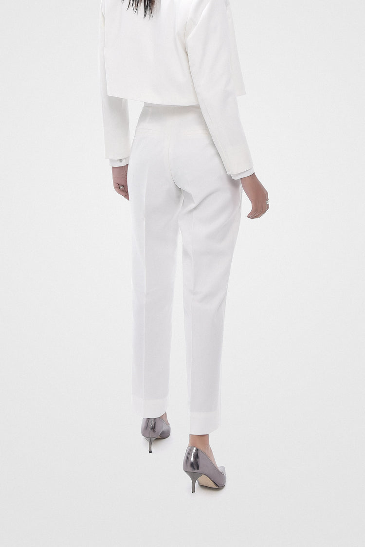 White Straight Pants kevincollin.com