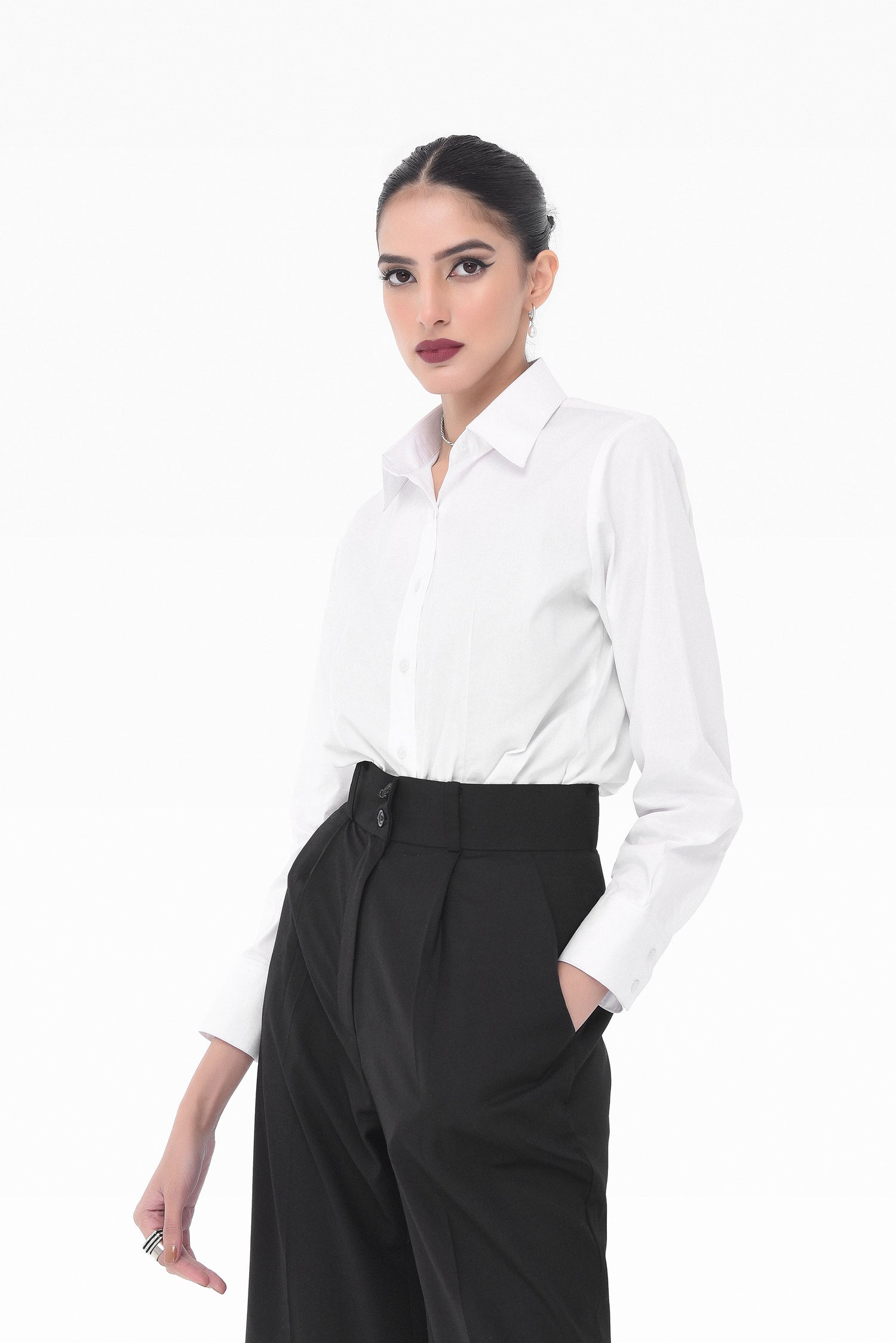 White Button Down Collar Shirt kevincollin.com