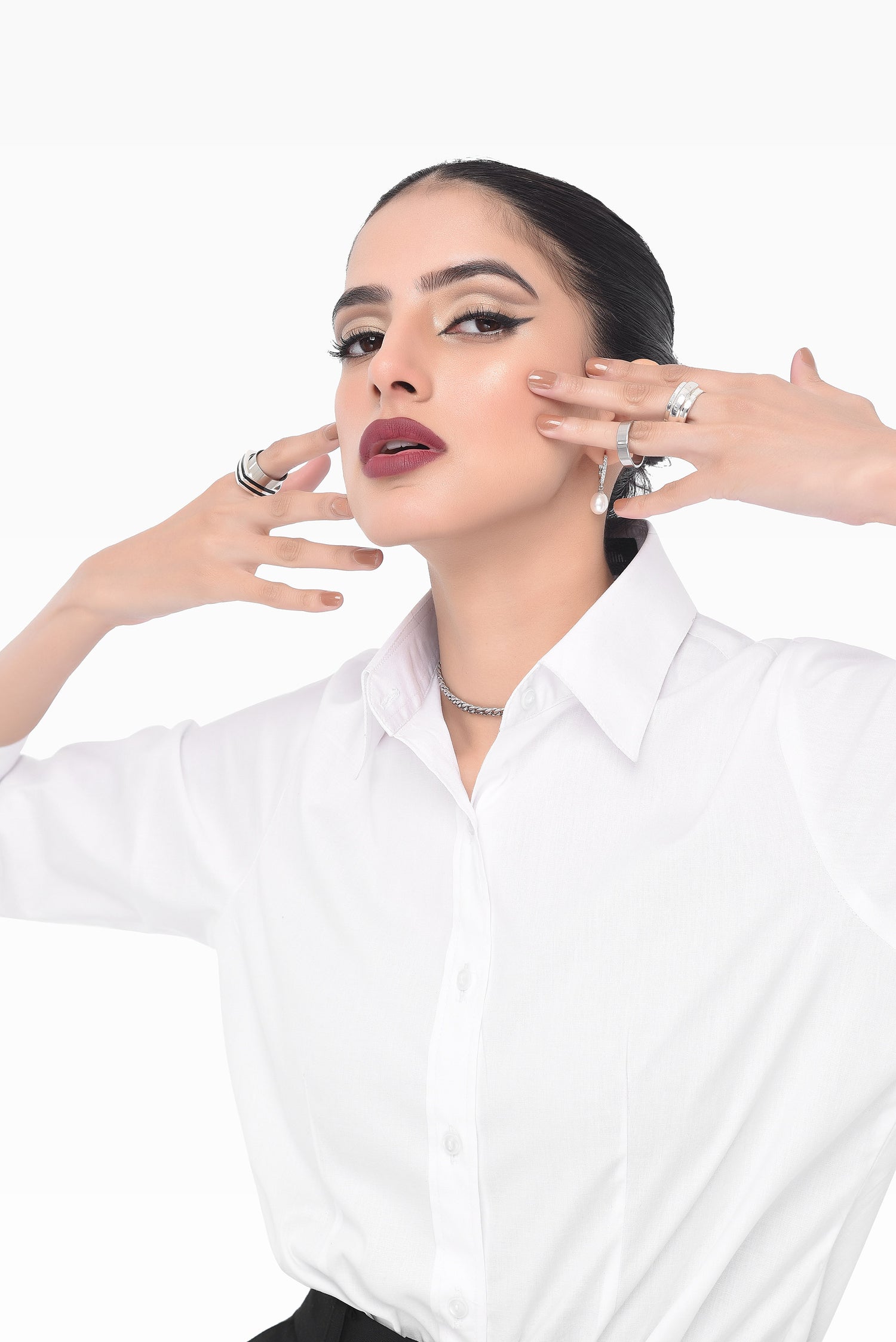 White Button Down Collar Shirt kevincollin.com