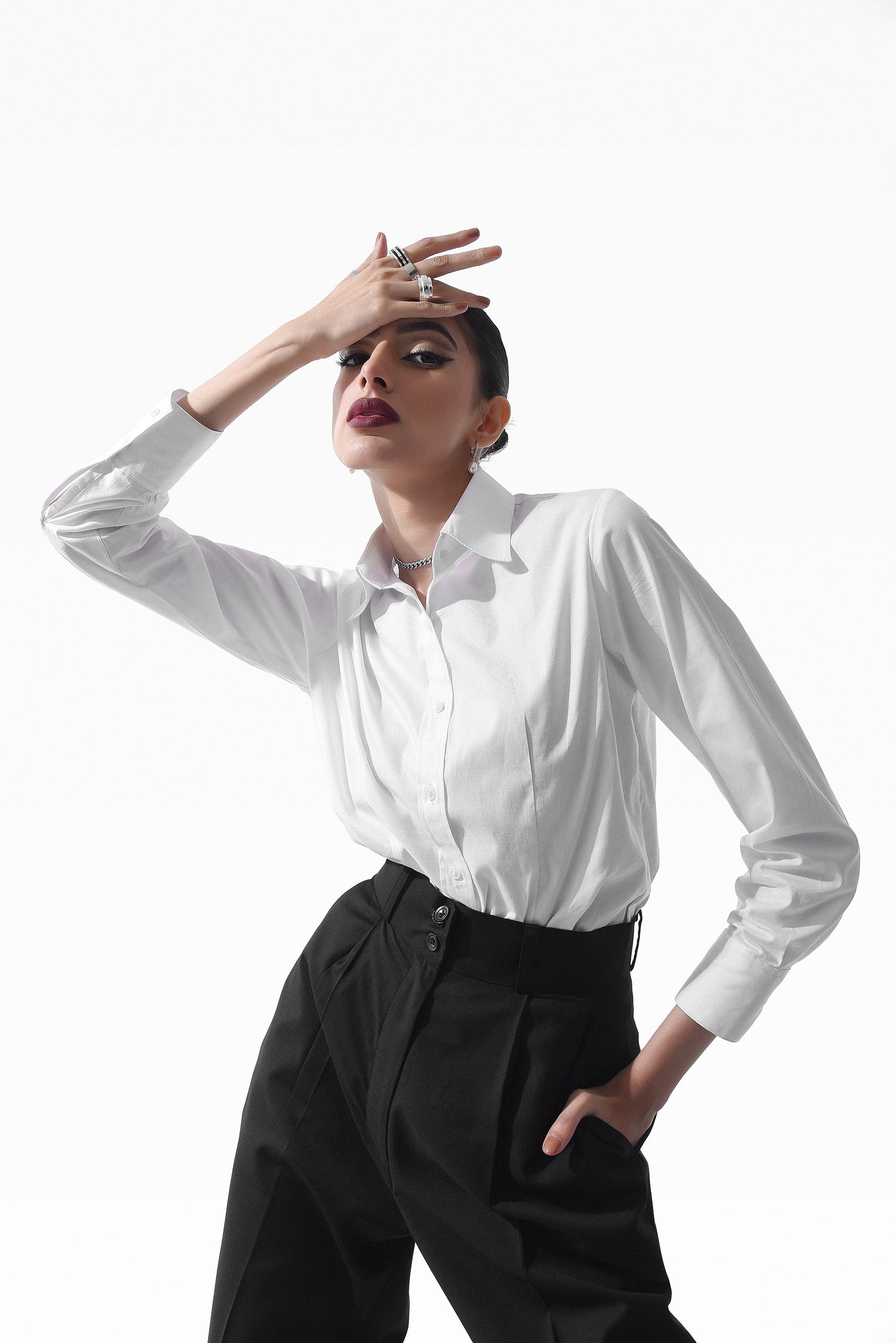 White Button Down Collar Shirt kevincollin.com