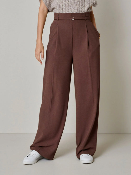 Belted Wide Leg Trousers kevincollin.com