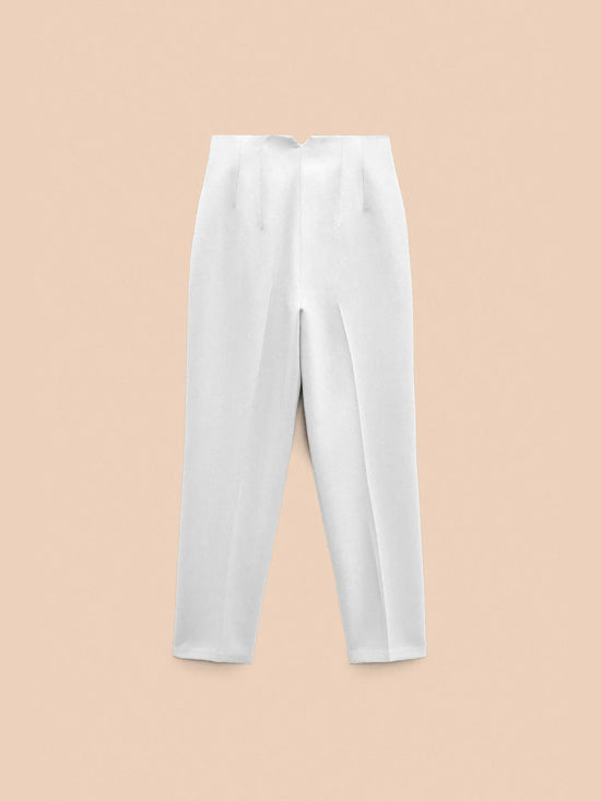 White High Waisted Pants kevincollin.com