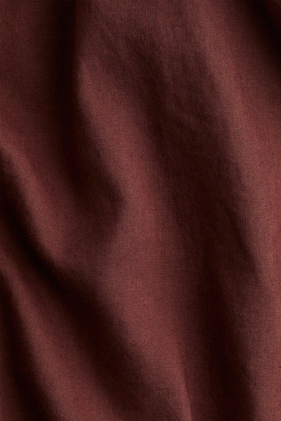 Mocha Brown Linen Luxe Oversized Shirt kevincollin.com