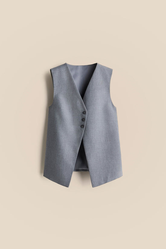 Noir Sleek Vest In Grey kevincollin.com