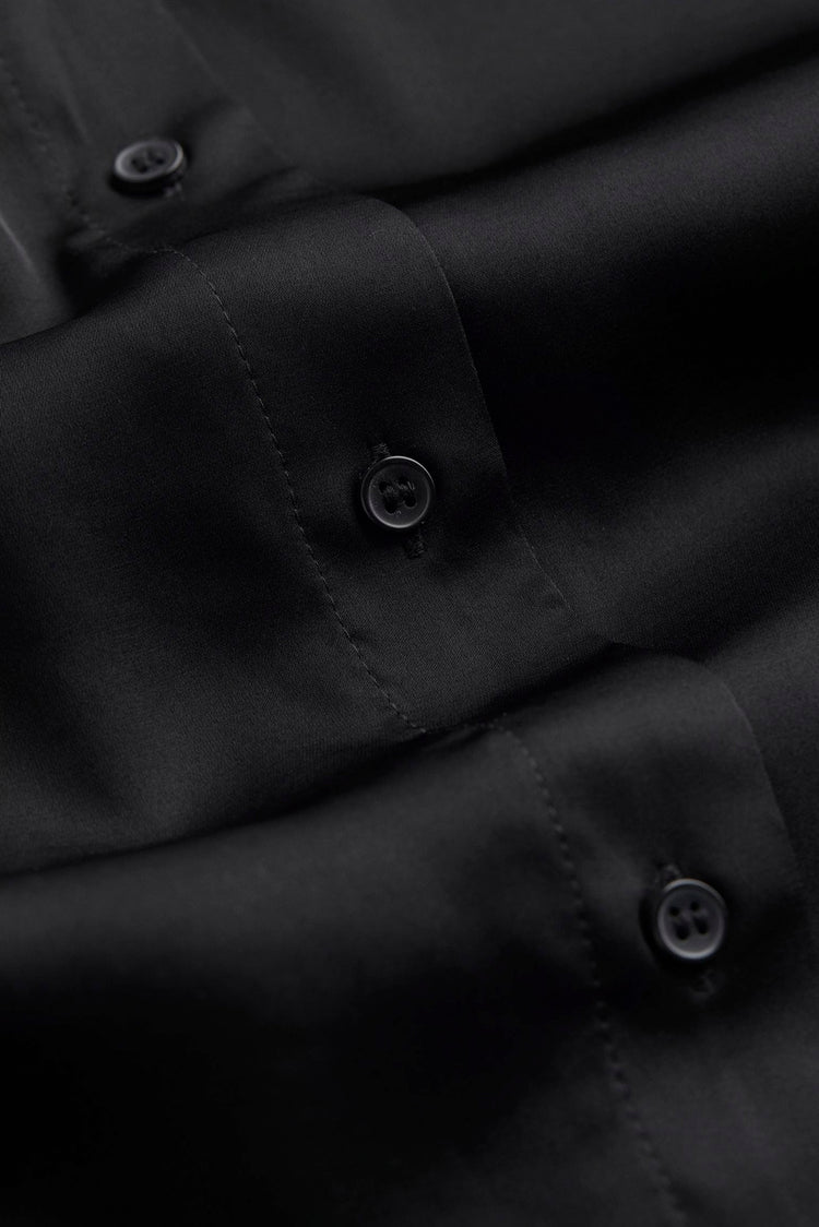 Dark Brown V-Neck Blouse kevincollin.com