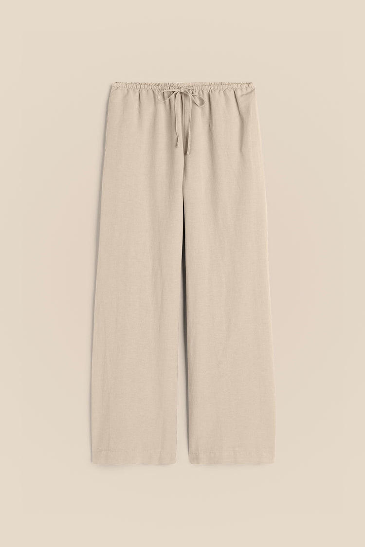 Beige Linen Trousers kevincollin.com