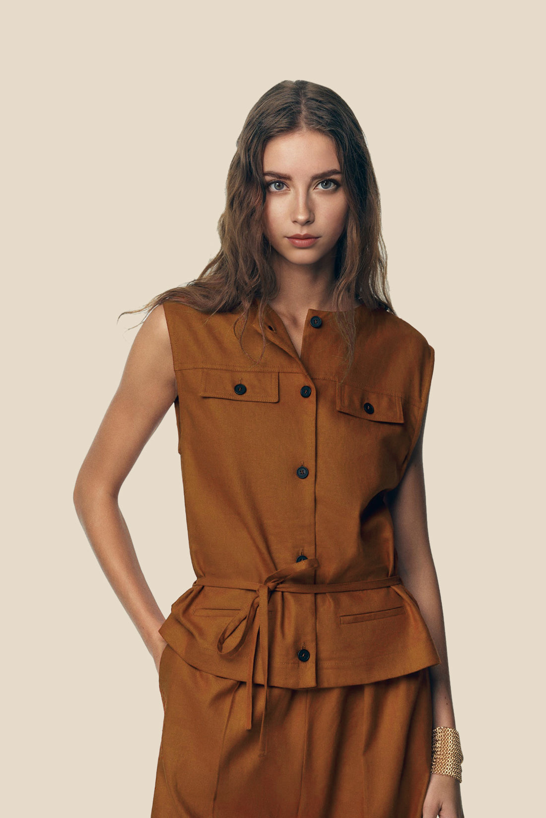 Linen Buttoned Waistcoat kevincollin.com