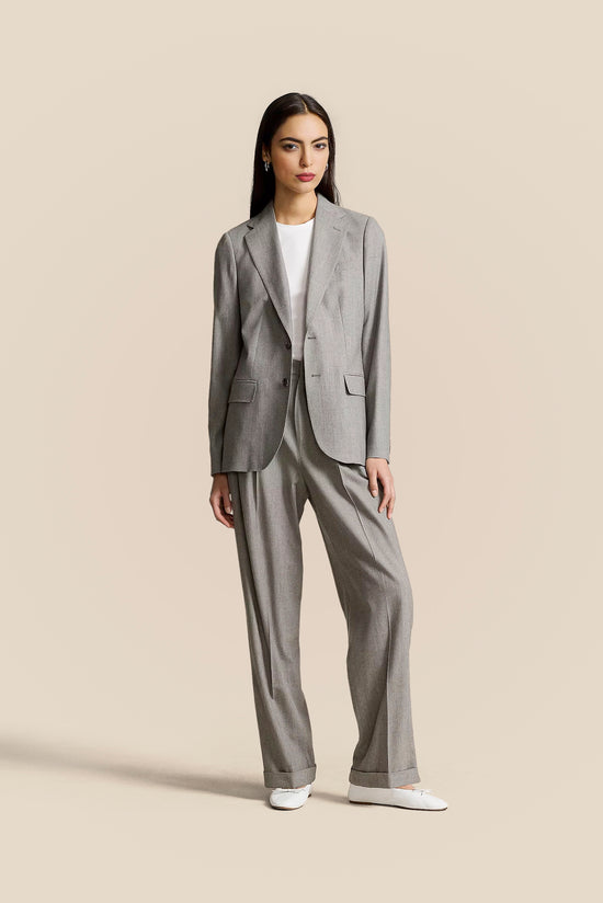 Cotton Blend Tailored Flannel Blazer kevincollin.com