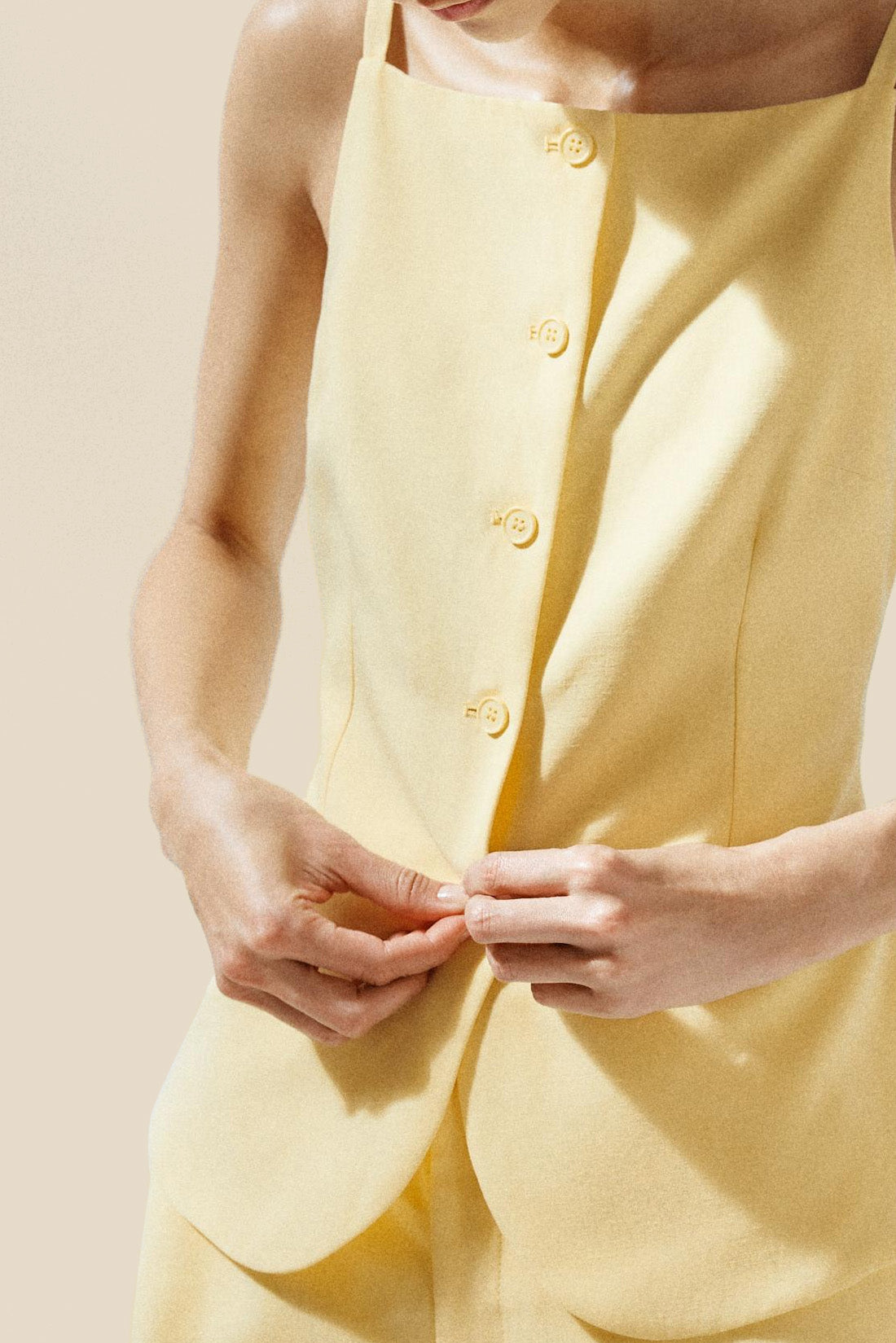 Linen Buttoned Waistcoat kevincollin.com