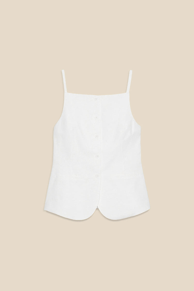 Linen Buttoned Waistcoat kevincollin.com