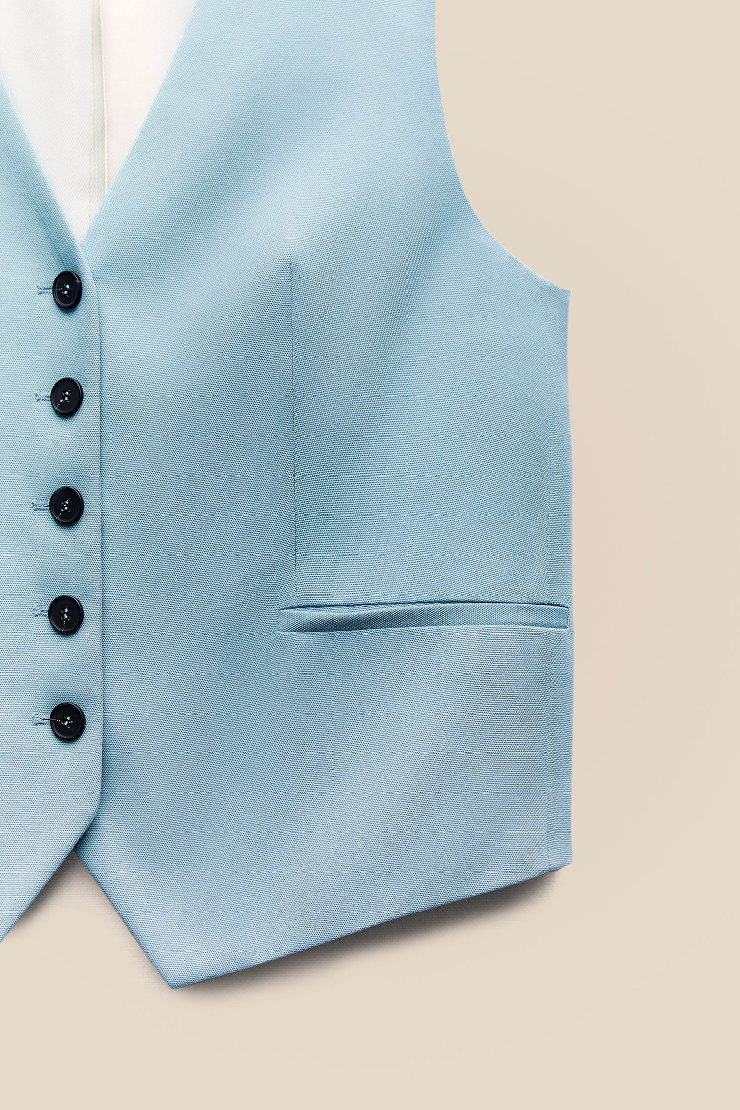 Blue Linen Vest kevincollin.com
