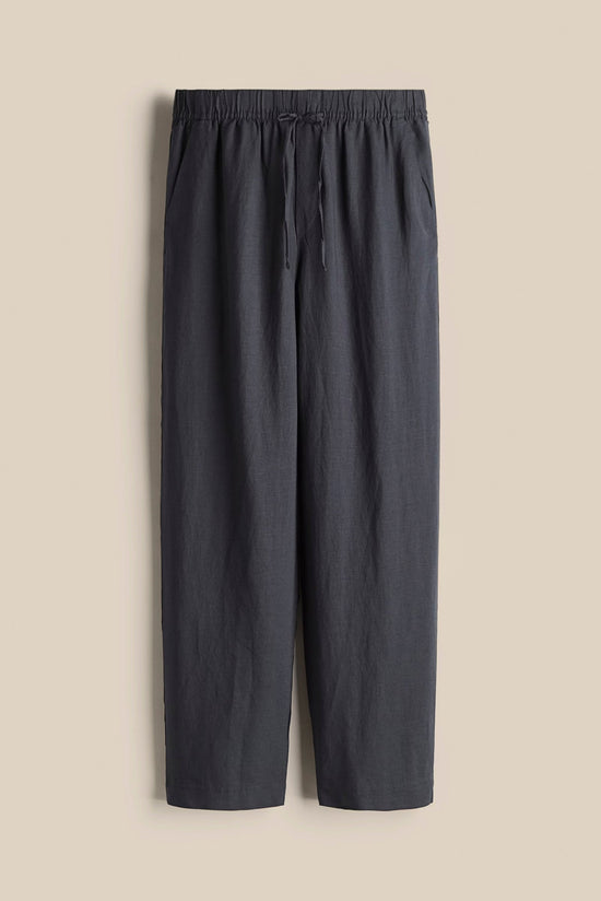 Grey Drift Linen Trousers kevincollin.com