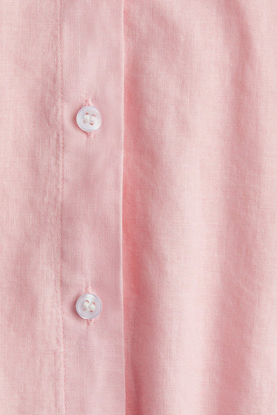 Blue Linen Luxe Oversized Shirt kevincollin.com