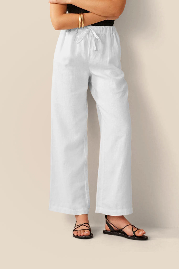 Linen Pull On Trousers kevincollin.com