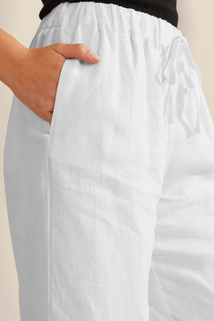 Linen Pull On Trousers kevincollin.com