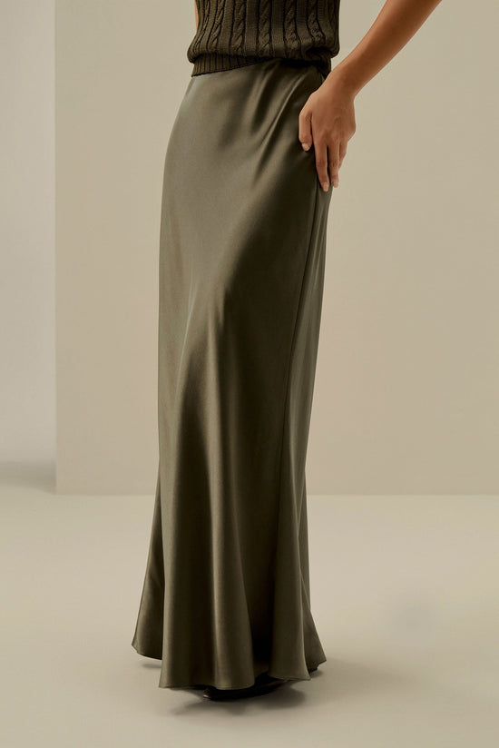 Noir Sleek Midi Skirt kevincollin.com