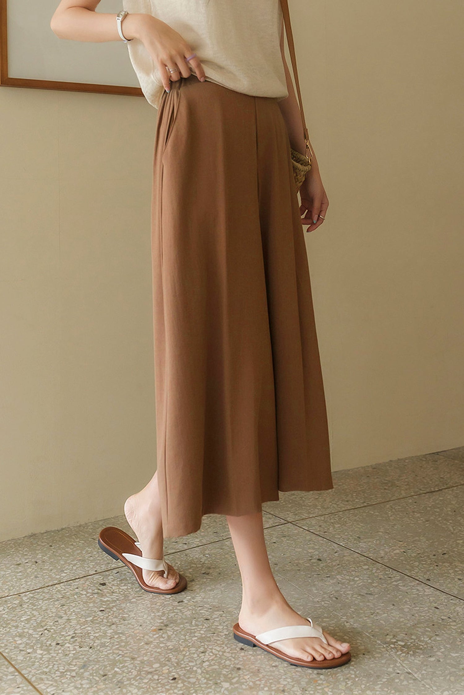Espresso Luxe Wide Leg Slacks kevincollin.com