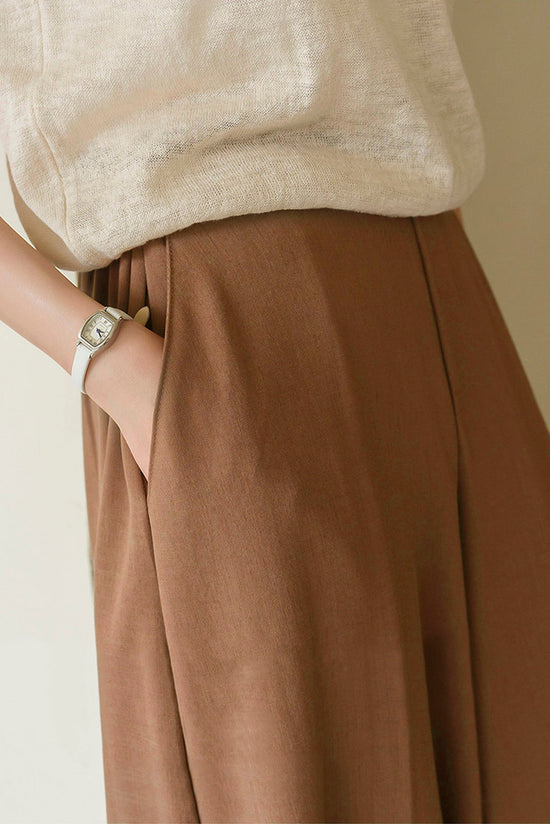 Espresso Luxe Wide Leg Slacks kevincollin.com