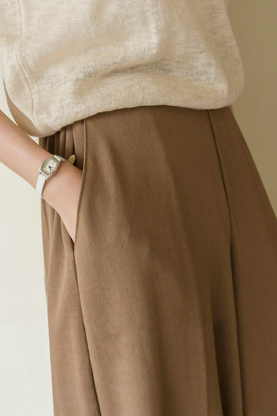 Espresso Luxe Wide Leg Slacks kevincollin.com
