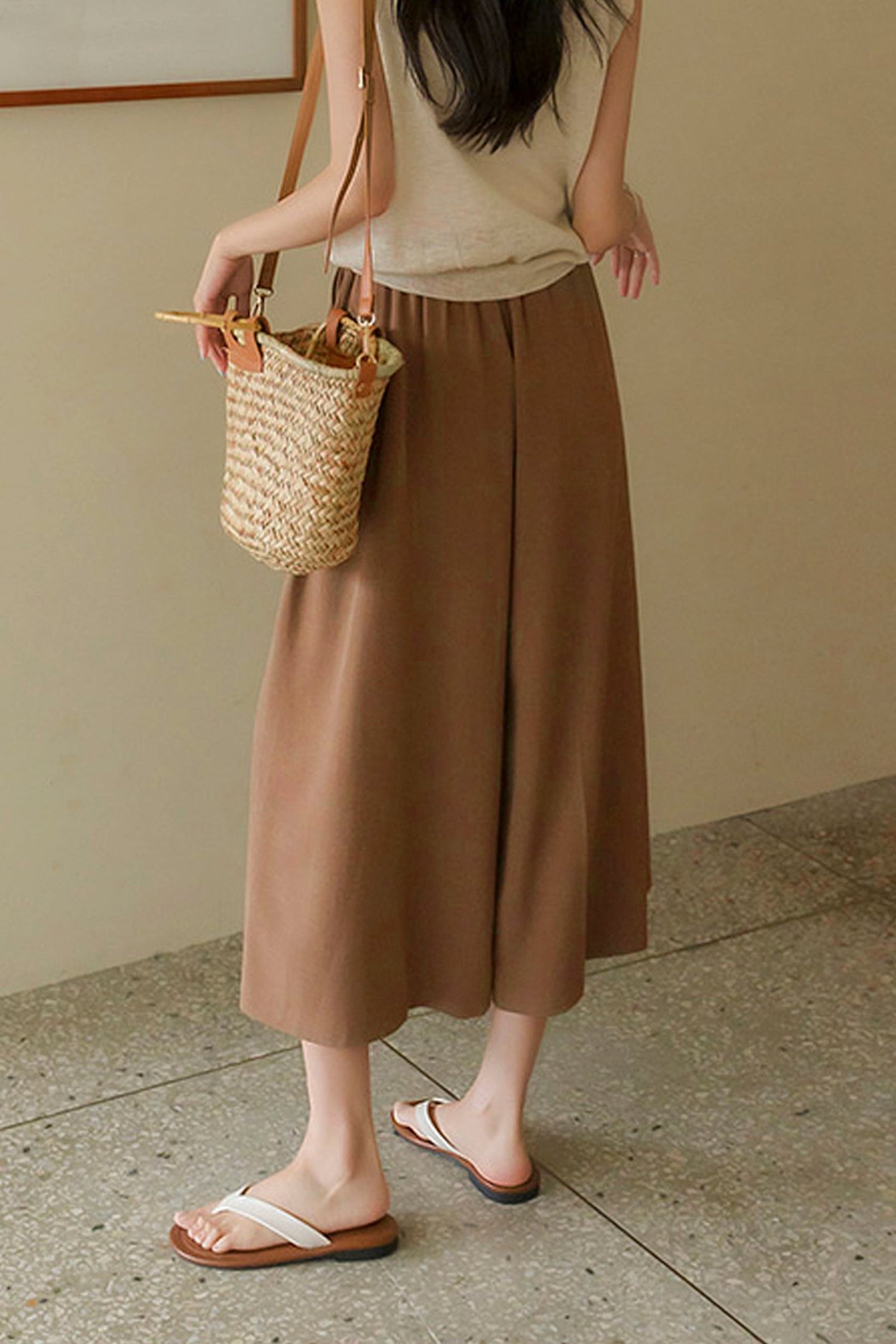 Espresso Luxe Wide Leg Slacks kevincollin.com
