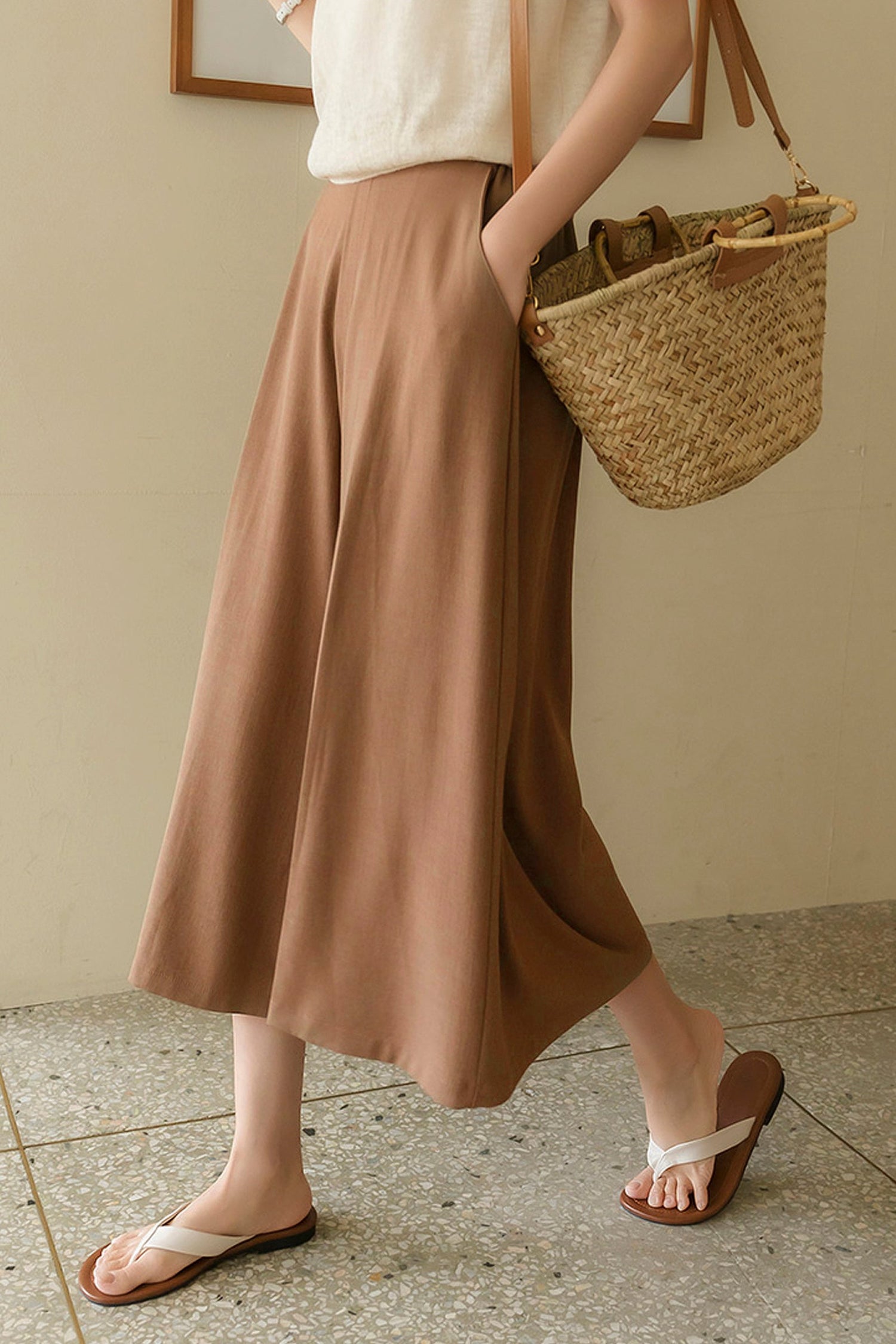 Espresso Luxe Wide Leg Slacks kevincollin.com