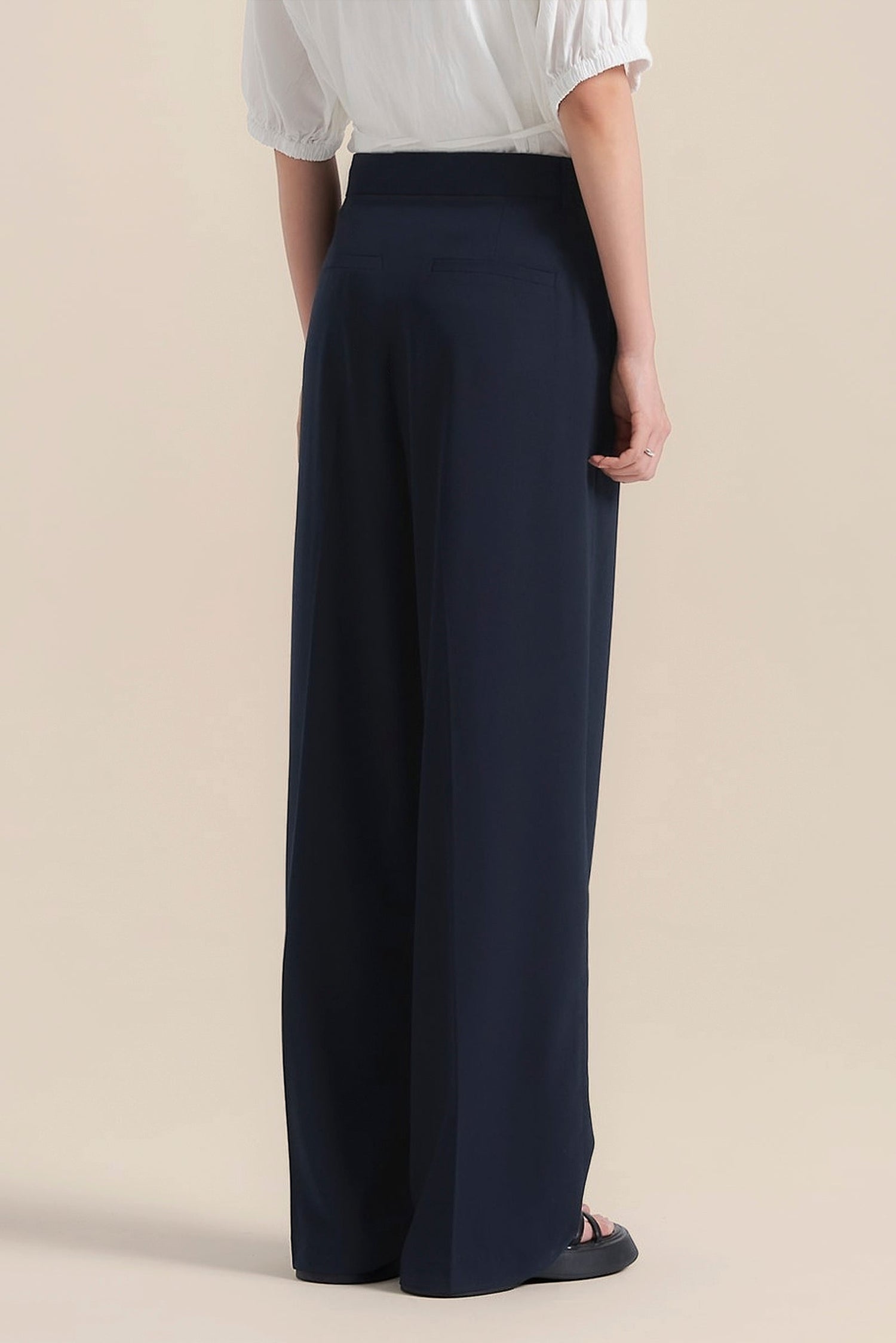 Wide Leg Elegance with Sculpted Pleats kevincollin.com