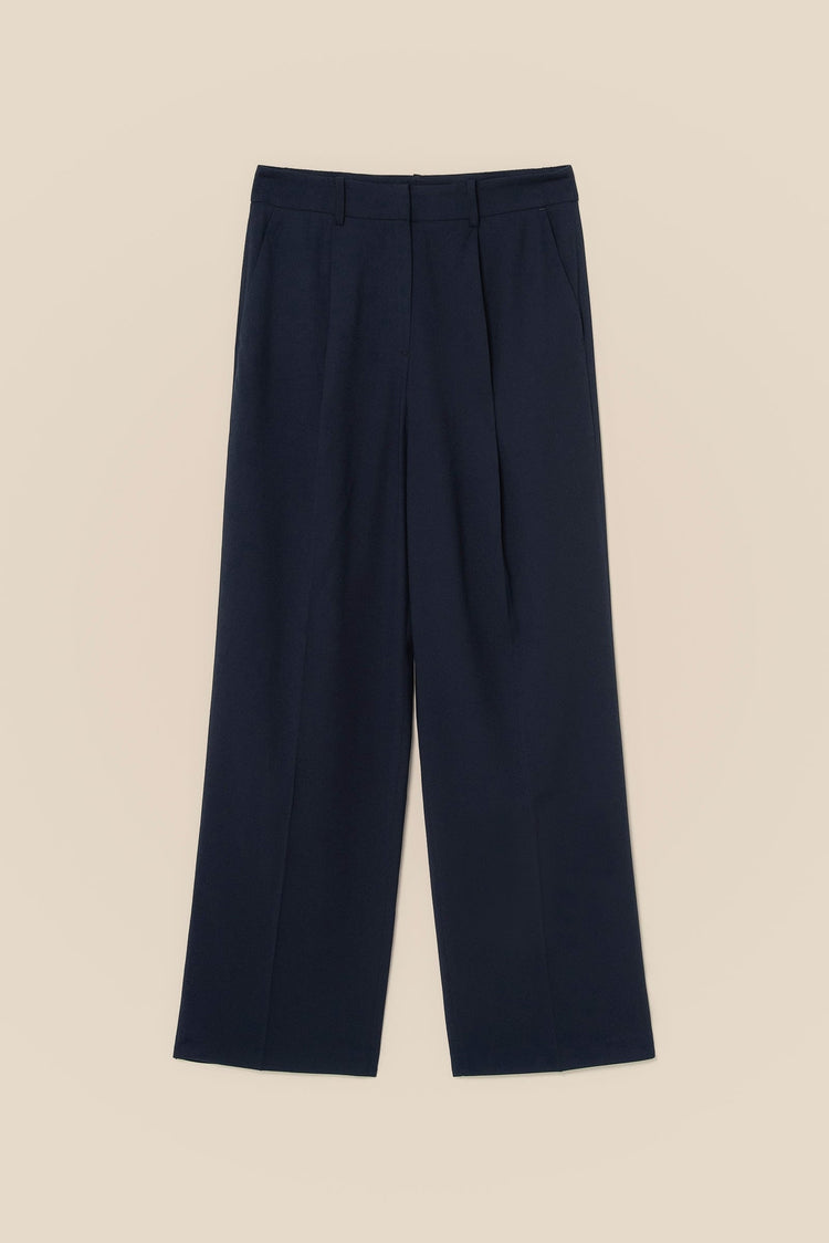Wide Leg Elegance with Sculpted Pleats kevincollin.com