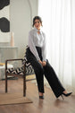 Grey Stretch Pintuck Trousers kevincollin.com