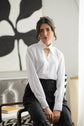 Grey Stretch Pintuck Trousers kevincollin.com
