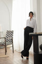 Grey Stretch Pintuck Trousers kevincollin.com