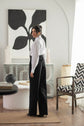 Grey Stretch Pintuck Trousers kevincollin.com