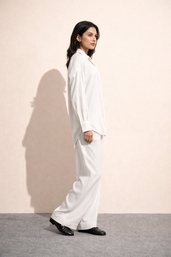 White Linen Oversized Shirt